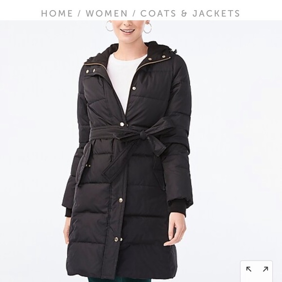 J. Crew Factory Jackets & Blazers - J Crew Mercantile Long Puffer Jacket